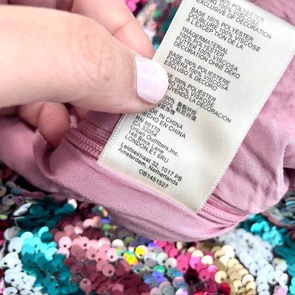 NWOT Free People Disco Flare Pants Multicolor Sequin Size 4 - Picture 7 of 8